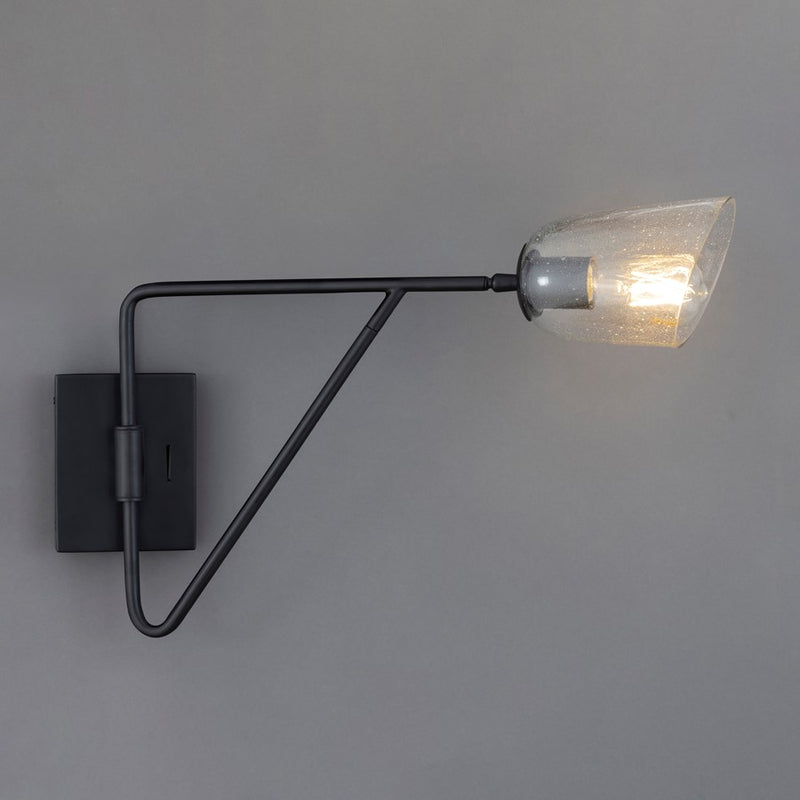 Maxim Lighting Keppe 1Lt 23" Wall Sconce, Dark Bronze/Stone Seeded