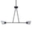 Maxim Lighting Keppe 2Lt Linear Pendant, Dark Bronze/Stone Seeded