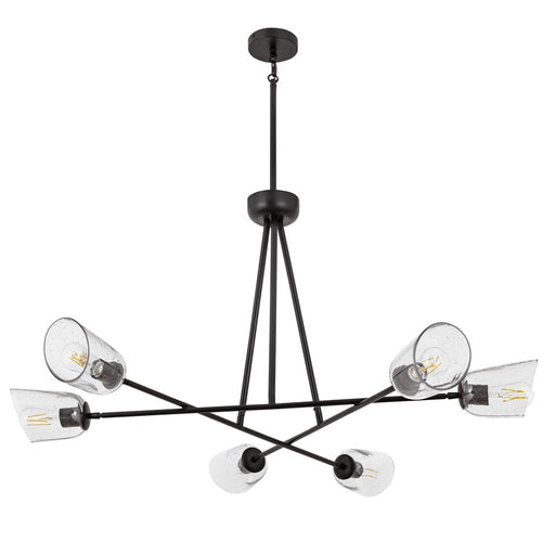 Maxim Lighting Keppe 6 Light Chandelier, Dark Bronze/Stone Seeded - 26266SSDBZ