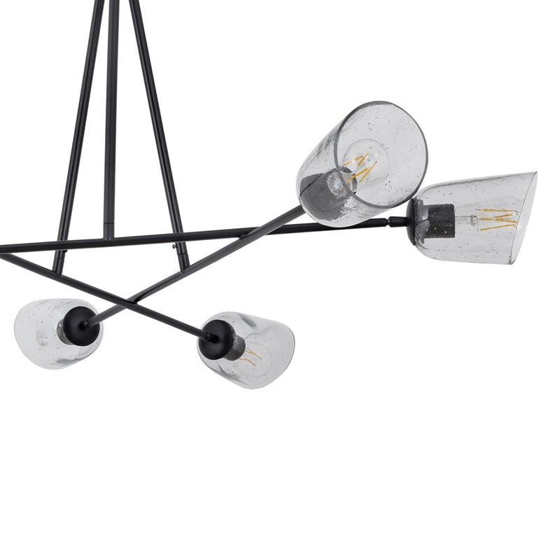 Maxim Lighting Keppe 6 Light Chandelier, Dark Bronze/Stone Seeded
