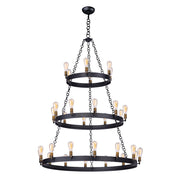 Maxim Lighting Noble 30 Light Chandelier, Black/Brass