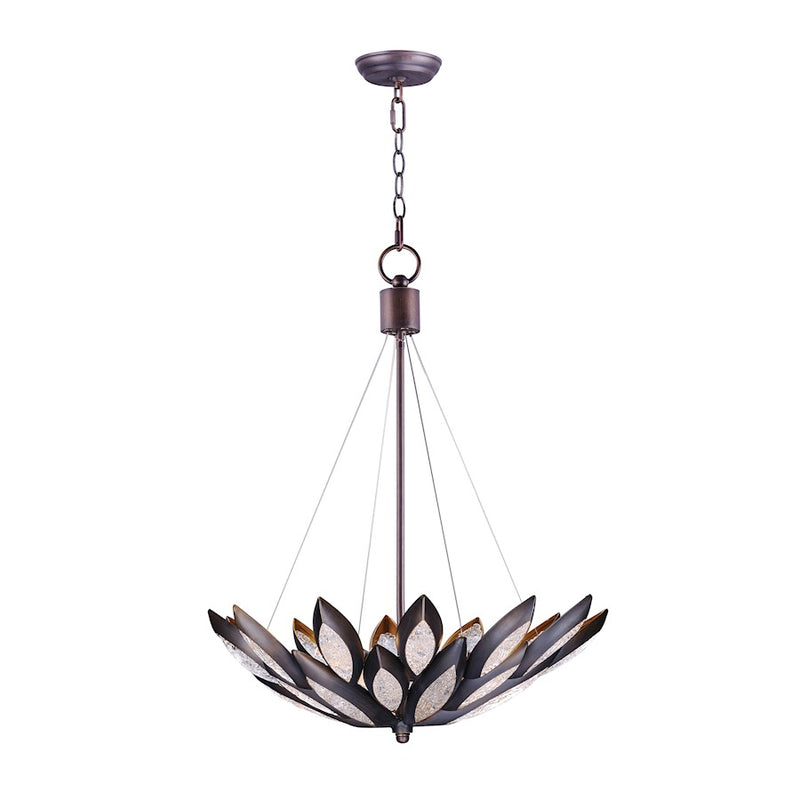 Maxim Lighting Lotus 6-Light Pendant in Burnished Bronze