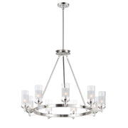 Maxim Lighting Crescendo 9 Light Chandelier, Satin Nickel