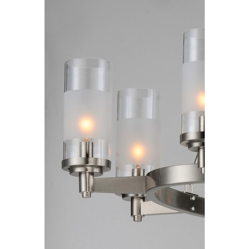 Maxim Lighting Crescendo 9 Light Chandelier, Satin Nickel