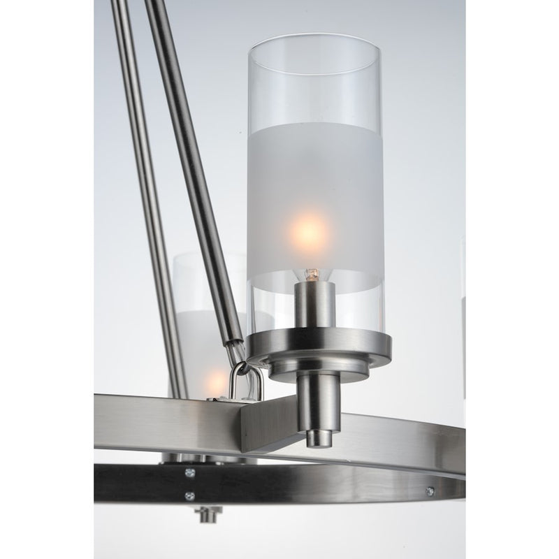 Maxim Lighting Crescendo 9 Light Chandelier, Satin Nickel