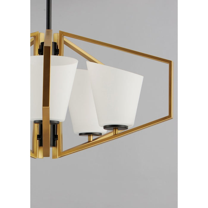 Maxim Lighting Oblique 5-Light Chandelier, Gold/Black