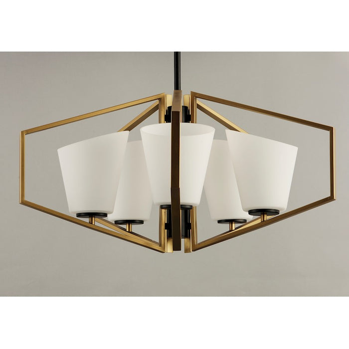 Maxim Lighting Oblique 5-Light Chandelier, Gold/Black