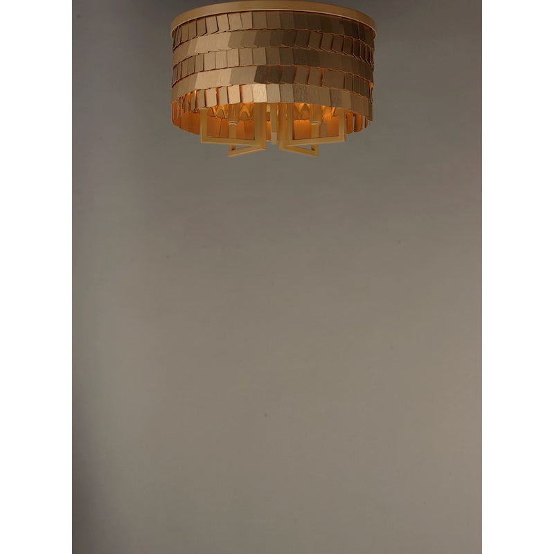 Maxim Lighting Glamour 5-Light Flush Mount, Champagne/Gold