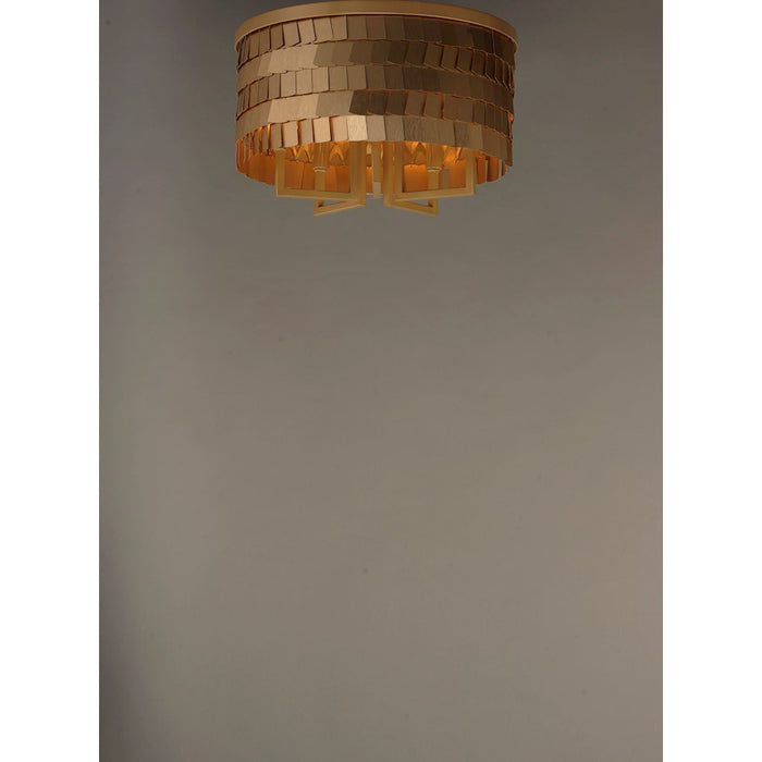 Maxim Lighting Glamour 5-Light Flush Mount, Champagne/Gold