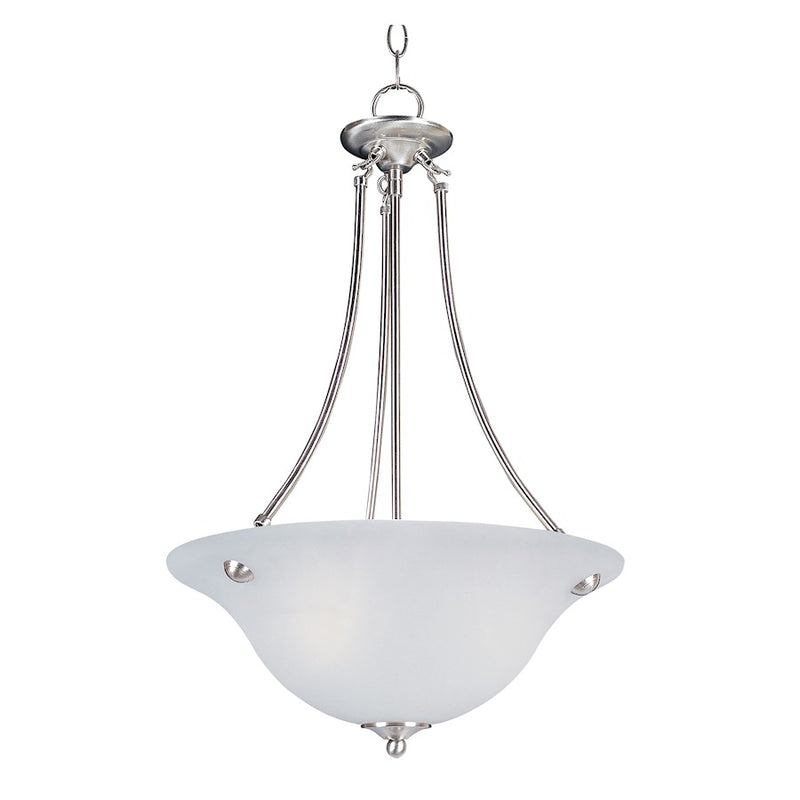 Maxim Lighting Malaga 3Lt Invert Bowl Pendant, Bronze/Frosted
