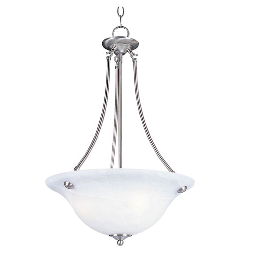 Maxim Lighting Malaga 3 Light Invert Bowl Pendant, Satin Nickel