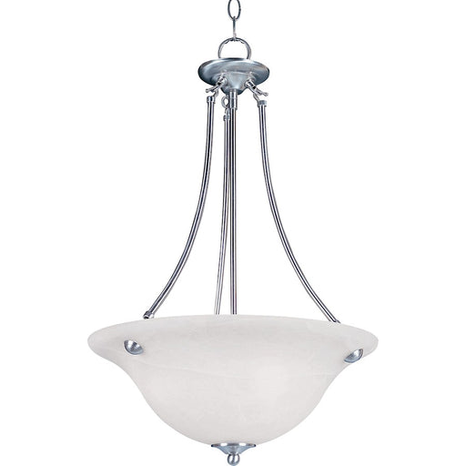 Maxim Malibu 3-Light Invert Bowl Pendant Satin Nickel