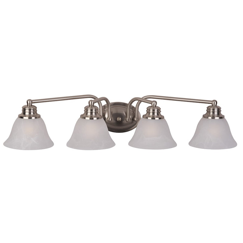 Maxim Lighting Malaga 4 Light Bath Vanity, Satin Nickel