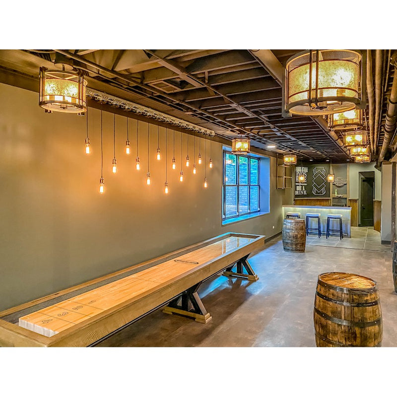 Maxim Lighting Boundry 1-Light Pendant, Black/Barn Wood/Brass
