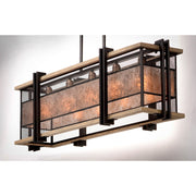 Maxim Lighting Boundry 5-LT Linear Pendant, Black/Barn Wood/Brass