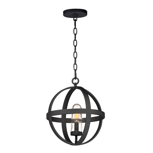 Maxim Lighting Compass Outdoor 1 Light Pendant, Black/Seedy - 27582CDBK