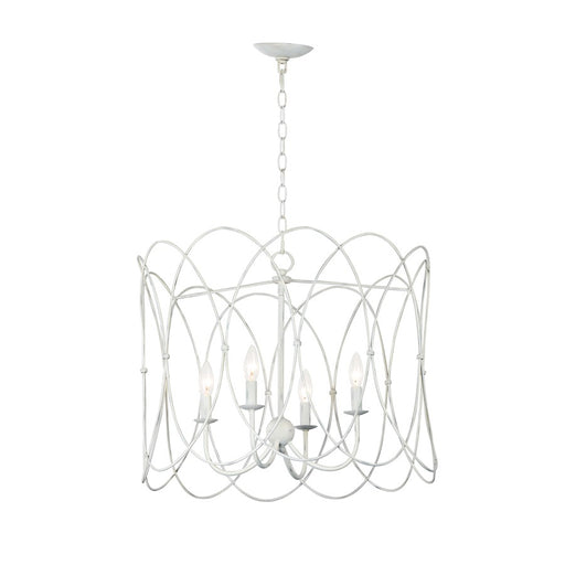Maxim Lighting Trellis Chandelier, Weathered White