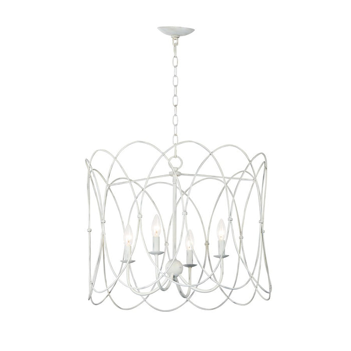Maxim Lighting Trellis Chandelier, Weathered White