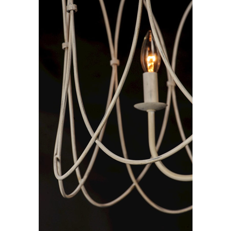 Maxim Lighting Trellis Chandelier, Weathered White