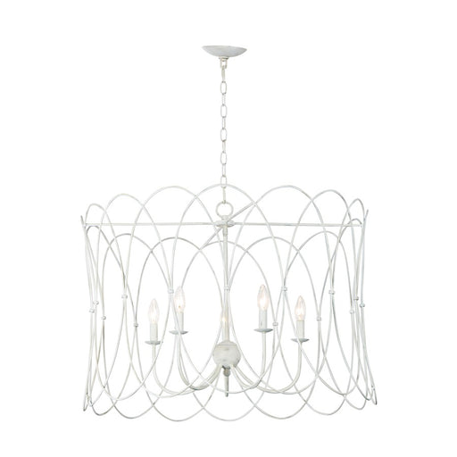 Maxim Lighting Trellis Chandelier, Weathered White