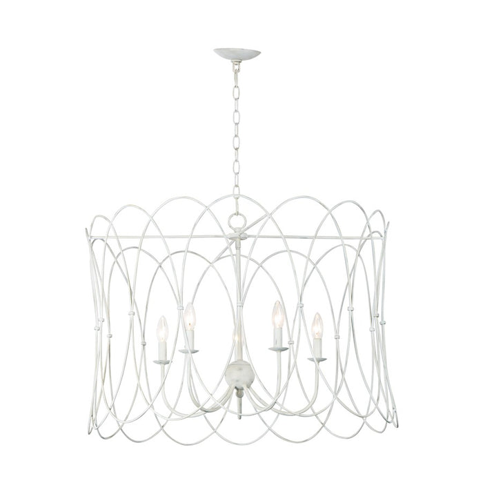 Maxim Lighting Trellis Chandelier, Weathered White