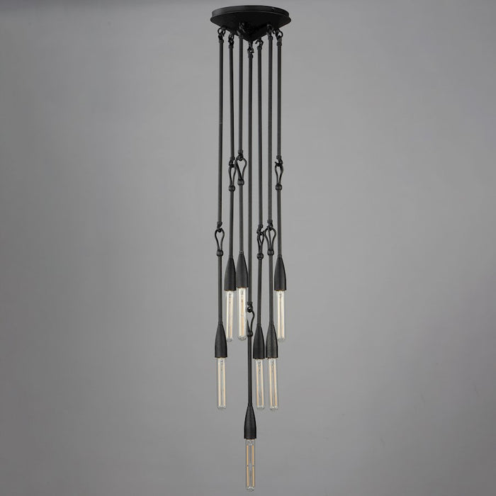 Maxim Lighting Pioneer 7 Light Pendant, Anthracite