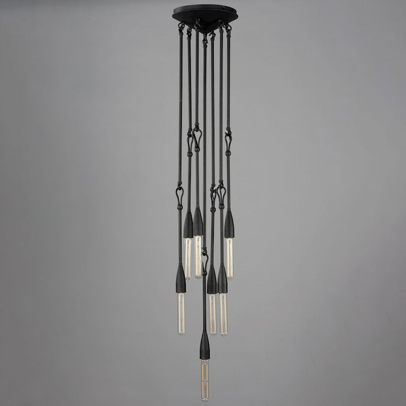 Maxim Lighting Pioneer 7 Light Pendant, Anthracite