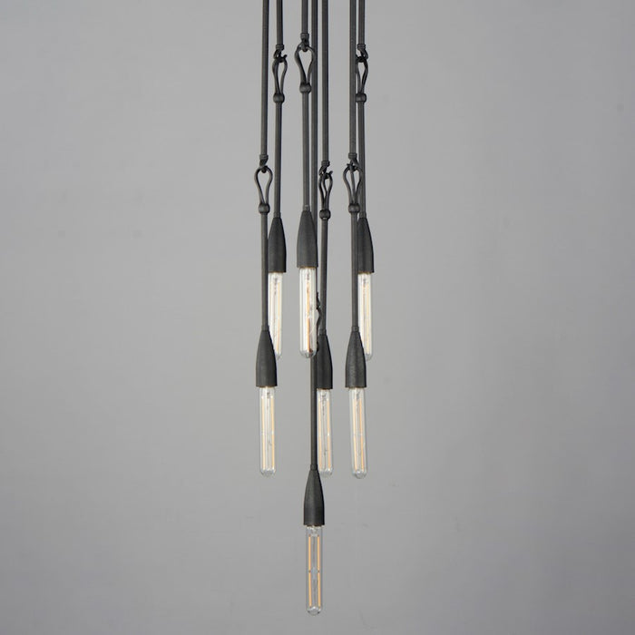 Maxim Lighting Pioneer 7 Light Pendant, Anthracite