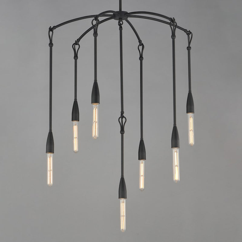 Maxim Lighting Pioneer 7 Light Chandelier, Anthracite