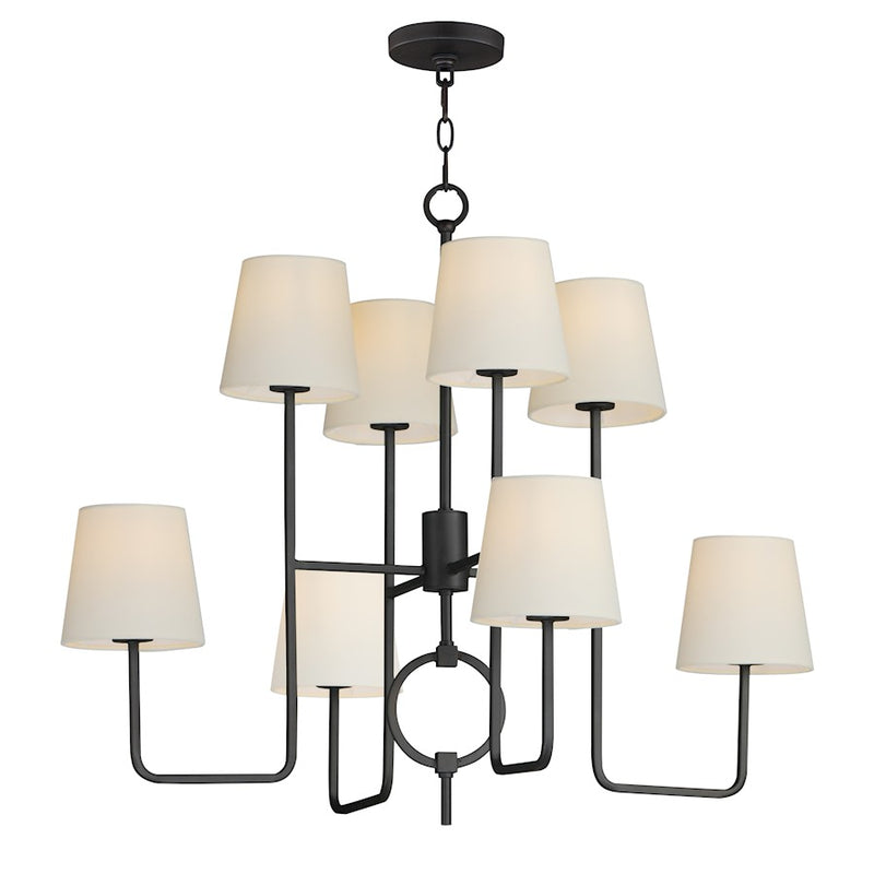 Maxim Lighting Paoli 8 Light Chandelier, Charcoal Bronze