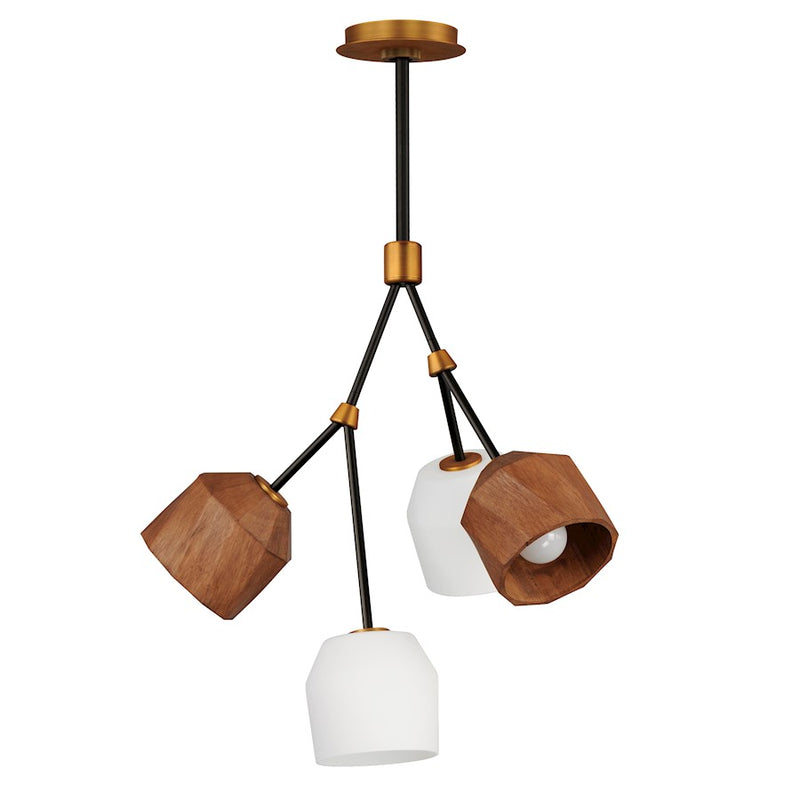 Maxim Lighting Akimbo Pendant, Dark Bronze/Antique Brass