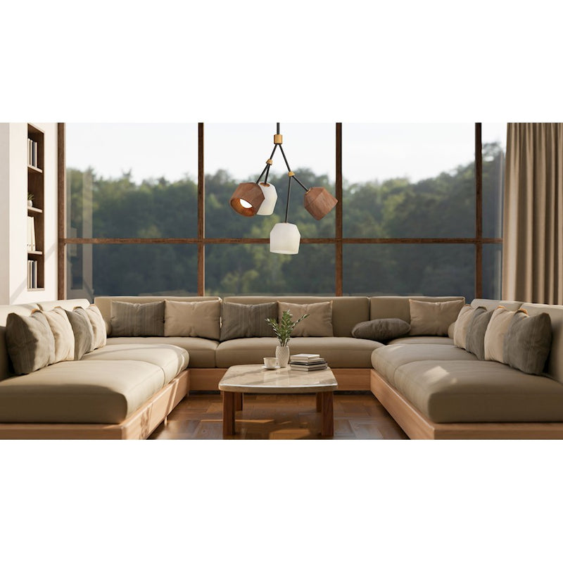 Maxim Lighting Akimbo Pendant, Dark Bronze/Antique Brass