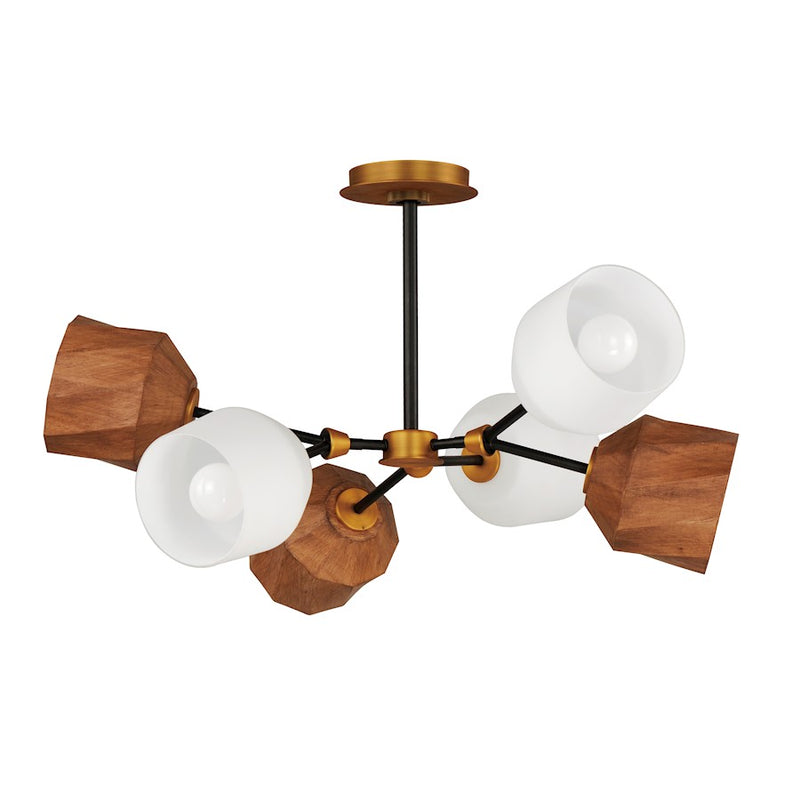Maxim Lighting Akimbo Pendant, Dark Bronze/Antique Brass