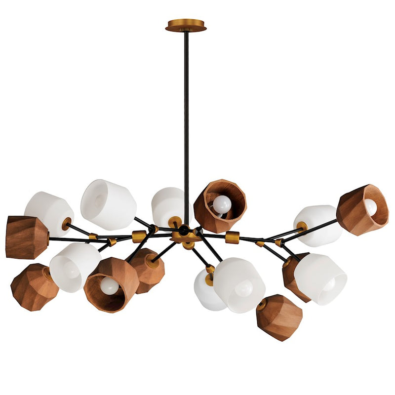 Maxim Lighting Akimbo 16Lt Multi-Light Pendant, Bronze/Brass