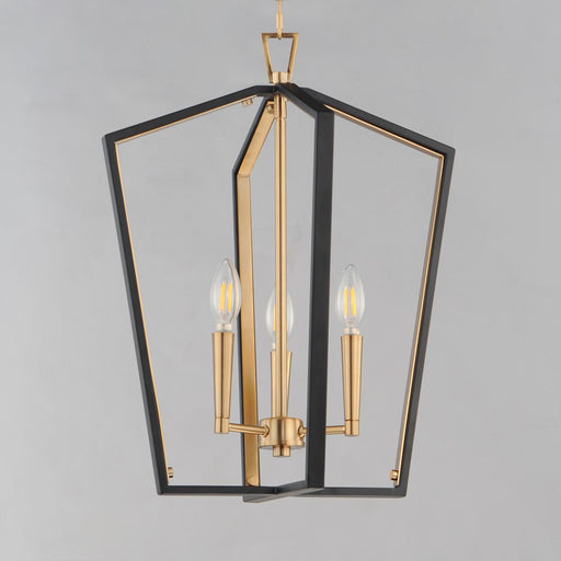 Maxim Lighting Melrose 3Lt 20.5" Entry Foyer Pendant, Black/Brass