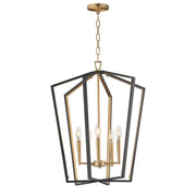 Maxim Lighting Melrose 5Lt 27.5" Entry Foyer Pendant, Black/Brass - 28615BKNAB