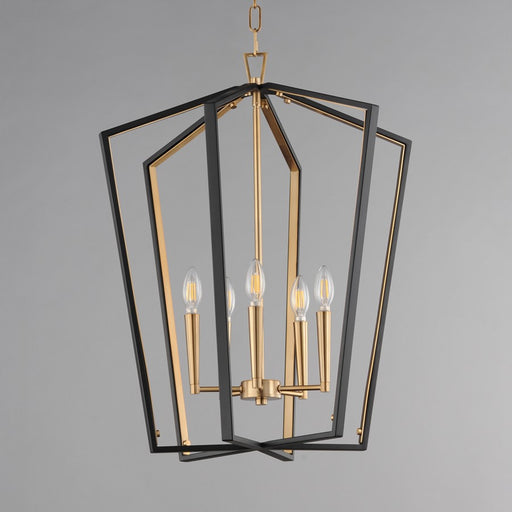 Maxim Lighting Melrose 5Lt 27.5" Entry Foyer Pendant, Black/Brass