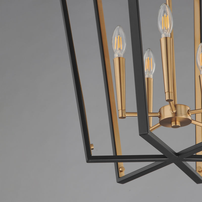 Maxim Lighting Melrose 5Lt 27.5" Entry Foyer Pendant, Black/Brass