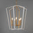Maxim Lighting Melrose 5Lt 27.5" Entry Foyer Pendant, White/Brass