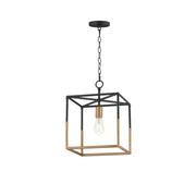 Maxim Lighting SoHo 1Lt 16.75" Entry Foyer Pendant, Black/Brs - 28621BKWBR