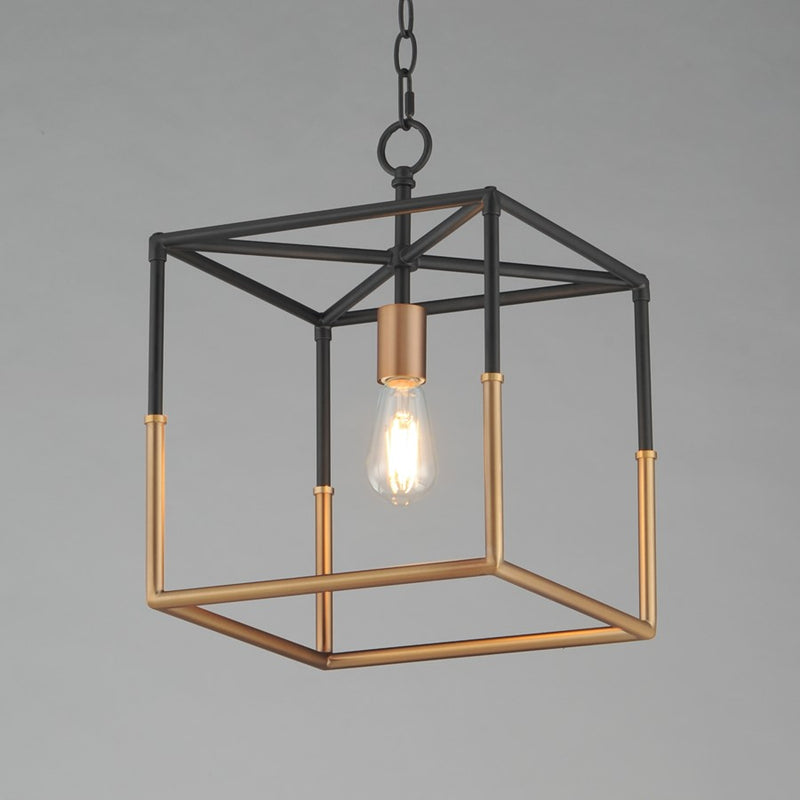 Maxim Lighting SoHo 1Lt 16.75" Entry Foyer Pendant, Black/Brs