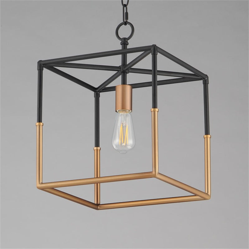 Maxim Lighting SoHo 1Lt 16.75" Entry Foyer Pendant, Black/Brs