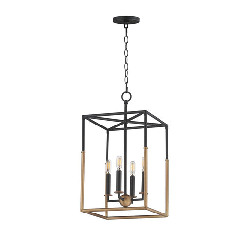 Maxim Lighting SoHo 4Lt 22.5" Entry Foyer Pendant, Black/Brs - 28624BKWBR