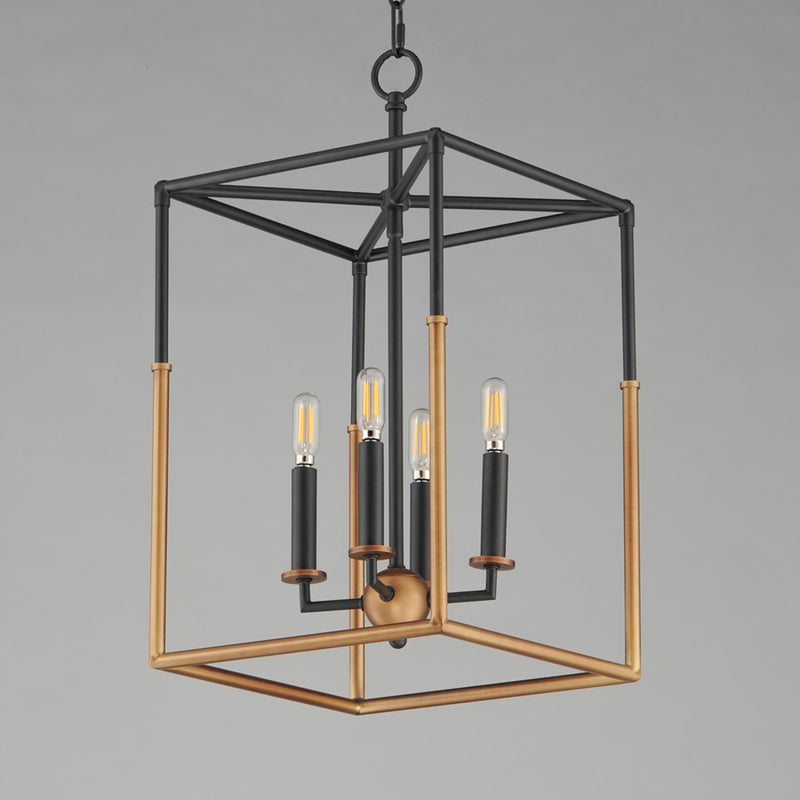 Maxim Lighting SoHo 4Lt 22.5" Entry Foyer Pendant, Black/Brs