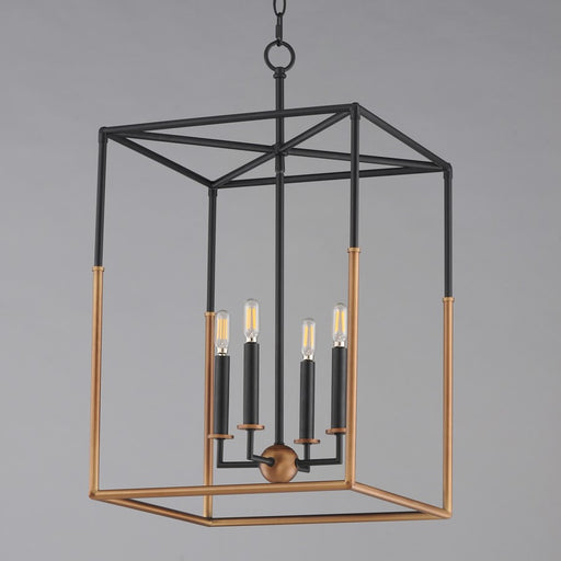 Maxim Lighting SoHo 4Lt 28.25" Entry Foyer Pendant, Black/Brs