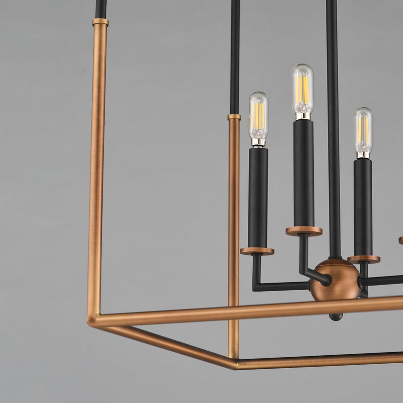 Maxim Lighting SoHo 4Lt 28.25" Entry Foyer Pendant, Black/Brs