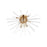 Maxim Lighting Polaris 8-Light Flush Mount, Satin Brass/Clear