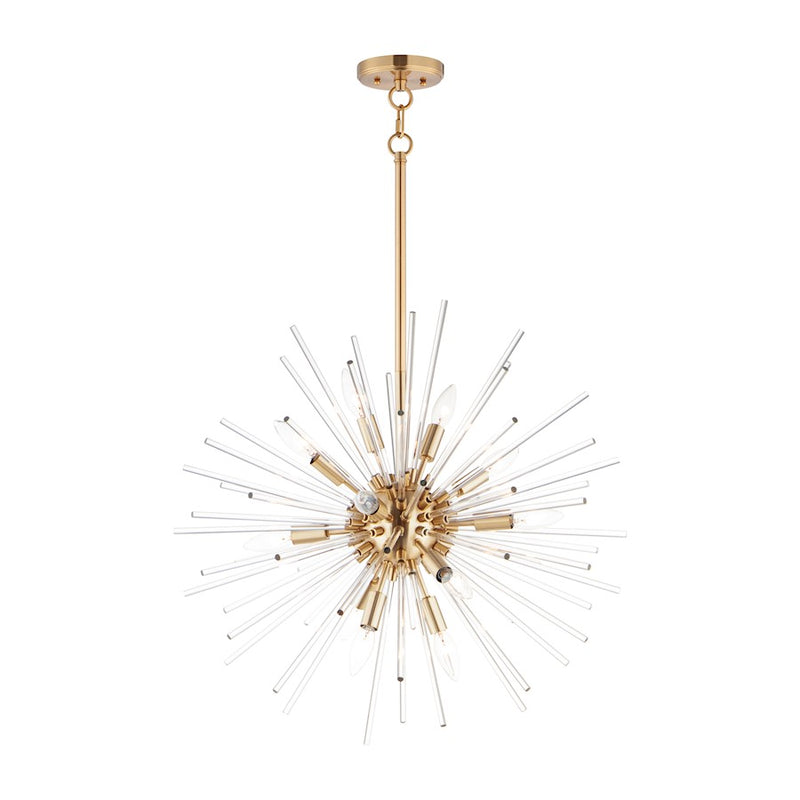 Maxim Lighting Polaris Pendant, Satin Brass/Clear