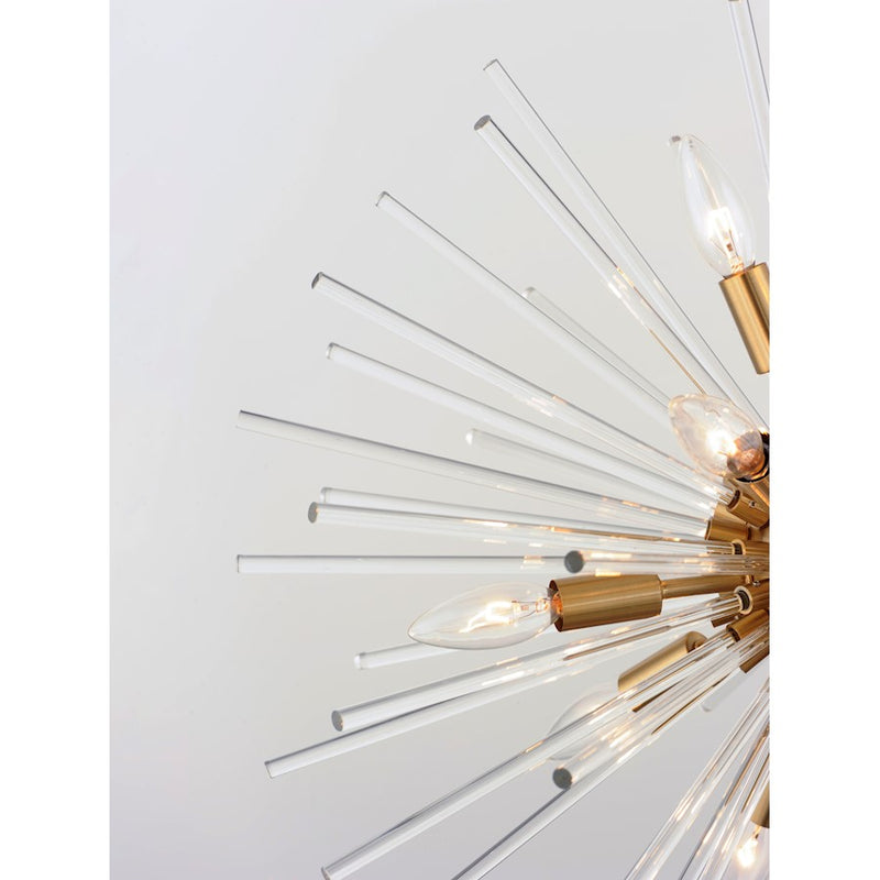 Maxim Lighting Polaris Pendant, Satin Brass/Clear