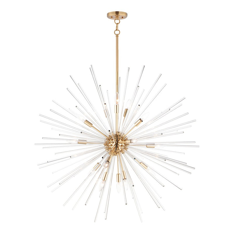 Maxim Lighting Polaris Pendant, Satin Brass/Clear